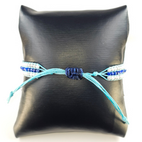 Howlite and Lapis Lazuli stone bead bracelet