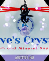 Amethyst $3.00 Stone Pendant Silver Plated