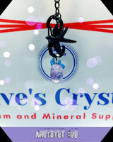 Amethyst $3.00 Stone Pendant Silver Plated