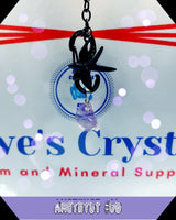 Amethyst $3.00 Stone Pendant Silver Plated