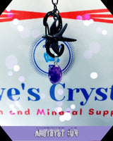 Amethyst $3.00 Stone Pendant Silver Plated