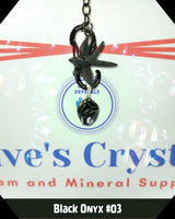 Black Onyx $3.00 Silver Plated Stone Pendant