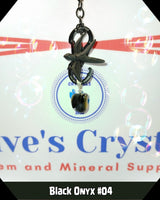 Black Onyx $3.00 Silver Plated Stone Pendant