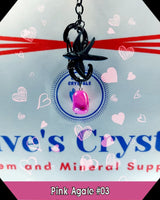 Pink Agate $3.00 Silver Plated Stone Pendant
