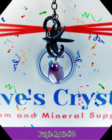 Purple Agate $3.00 Silver Plated Stone Pendant