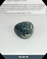 Green Moss Agate Tumbled Stone