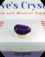 Purple Agate dyed tumbled stone