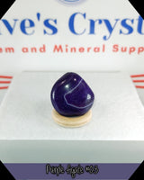 Purple Agate dyed tumbled stone
