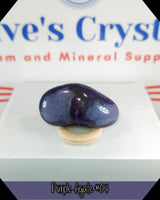 Purple Agate dyed tumbled stone