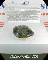 Blue labradorite tumbled stone