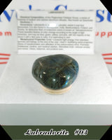 Blue labradorite tumbled stone