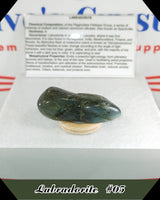 Blue labradorite tumbled stone