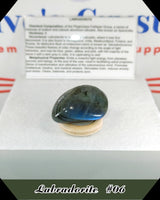 Blue labradorite tumbled stone