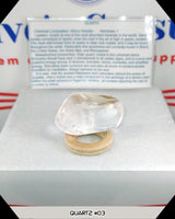 High quality clear quartz tumbled stone