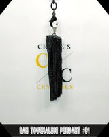 Raw Black Tourmaline Pendant