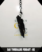 Raw Black Tourmaline Pendant