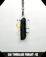 Raw Black Tourmaline Pendant
