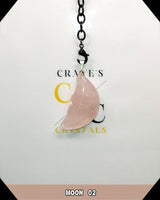 Rose Quartz Moon Pendant