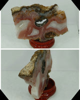 Agate Slab Pink White & Blue