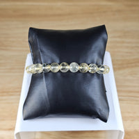 
              8mm round bead citrine bracelet
            