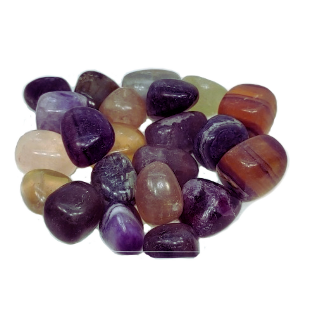 Fluorite half pound tumbled stones