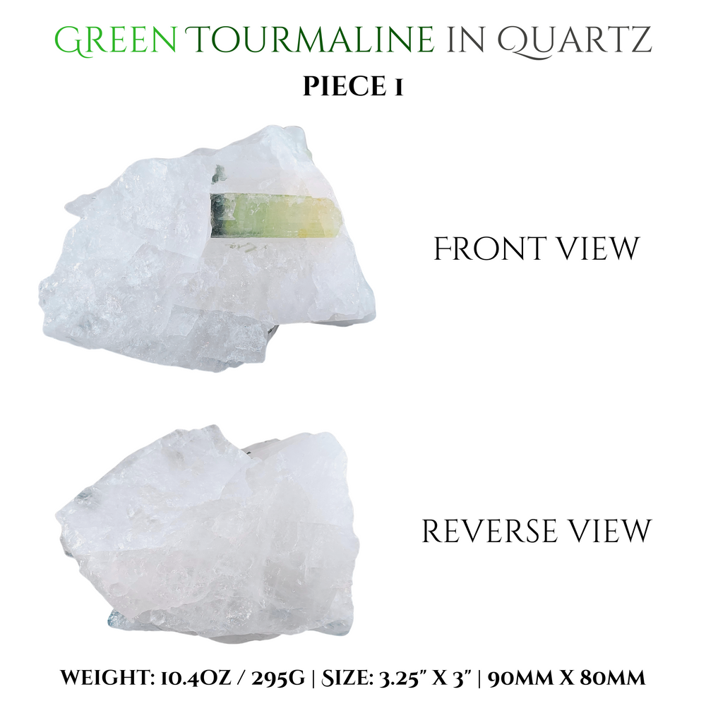 Green Tourmaline in Quartz