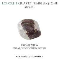 
              Lodolite Quartz natural and tumbled stones
            