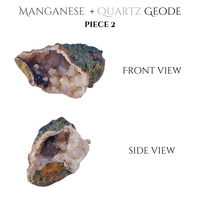 
              Manganese + Quartz Geodes
            