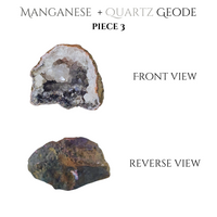 
              Manganese + Quartz Geodes
            