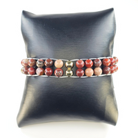 Red Jasper 6mm stone bead bracelet