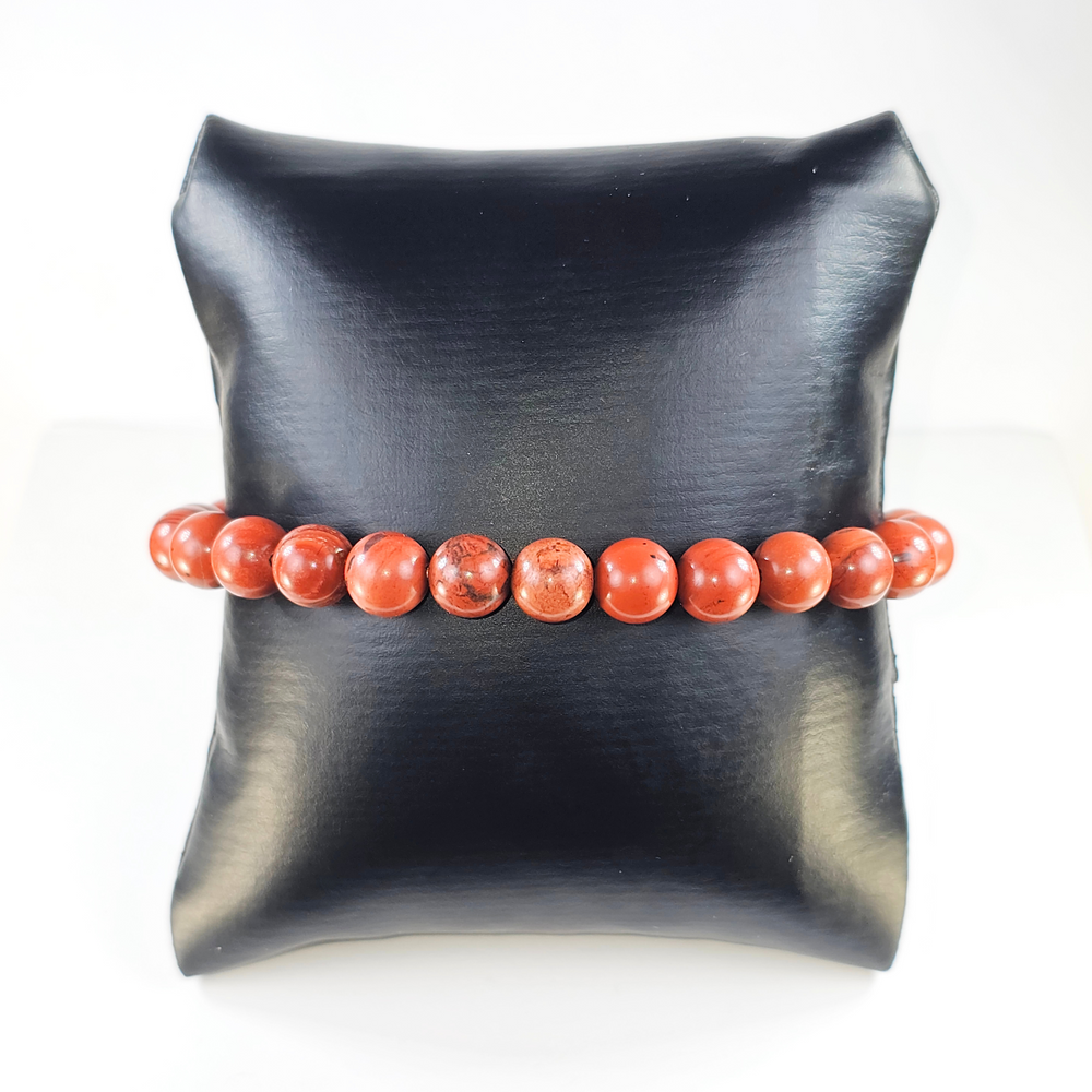 Red Jasper 8mm stretchy bead bracelet