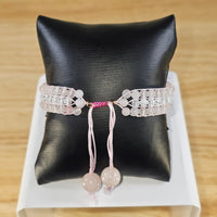 
              Rose Quartz adjustable 4mm bead bracelet
            