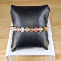 
              8mm round bead cherry quartz bracelet
            