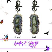 Amethyst Stalactite Pendant 24k plated