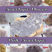 Amethyst Flower (Brazil) and Pink Amethyst (Morocco)