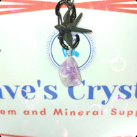 Chevron Amethyst $3.00 Silver Plated Stone Pendant