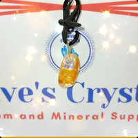 Citrine $3.00 Silver Plated Stone Pendant