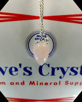 
              Rose Quartz Large Rounded Bead Pendelum
            