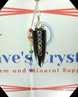 
              Rosewood Elongated Chakra Chain and Chakra Cone Pendelum
            