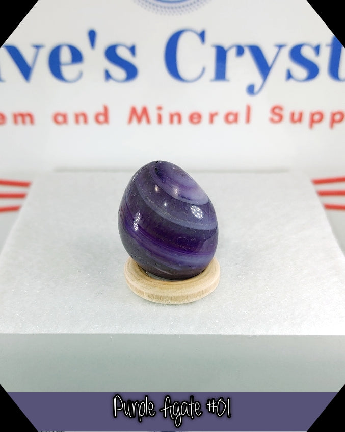 Purple Agate dyed tumbled stone