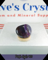 
              Purple Agate dyed tumbled stone
            