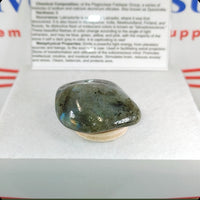 Blue labradorite tumbled stone