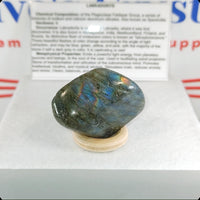 Blue labradorite tumbled stone