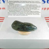 Blue labradorite tumbled stone