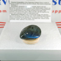 Blue labradorite tumbled stone