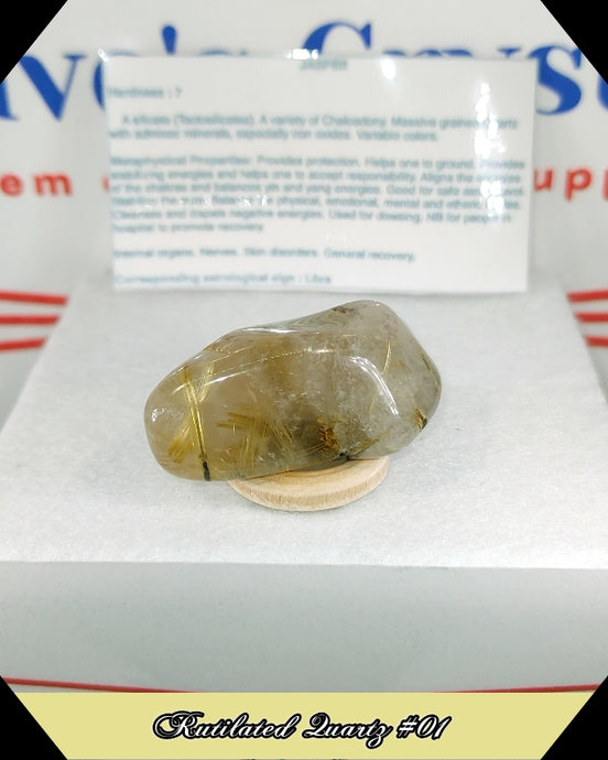 Rutilated Quartz Tumbled Stone