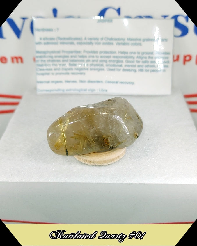 Rutilated Quartz Tumbled Stone