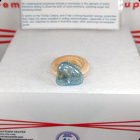 Aqua Aura tumbled stone