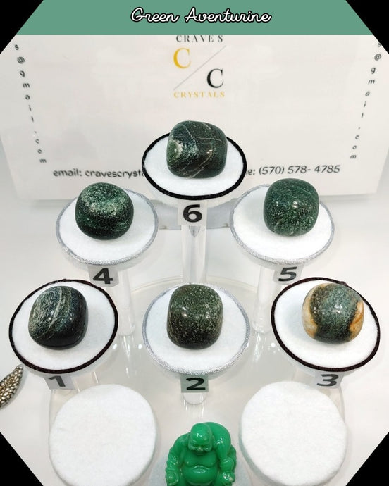 Green aventurine tumbled stone India