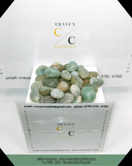 green aventurine tumbled Stone